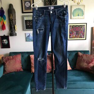 PAIGE size 29 Distressed Stretch Denim Verdugo Ultra Skinny Jeans